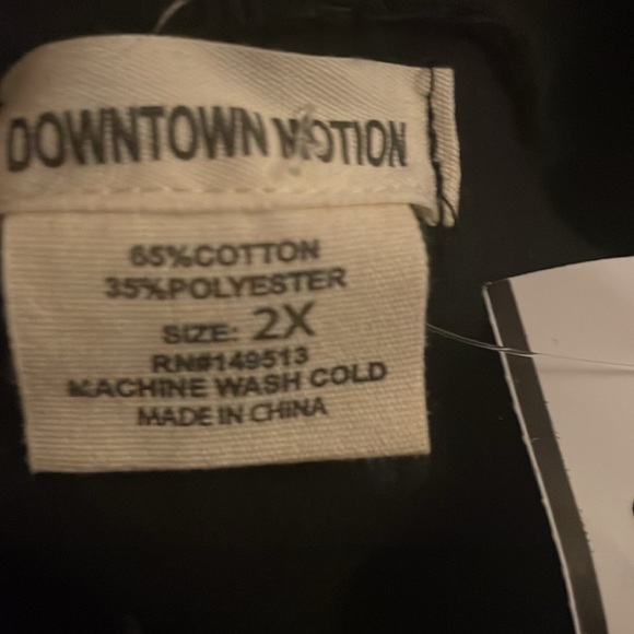 Downtown Motion Black Zip-Up Fleece Jacket 2X New With Tags - Picture 4 of 5